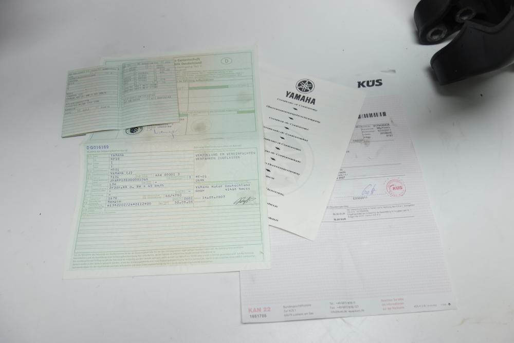 Preview: Yamaha MT01 MT 01 Rahmen Frame Papiere Documents TÜV 03/27