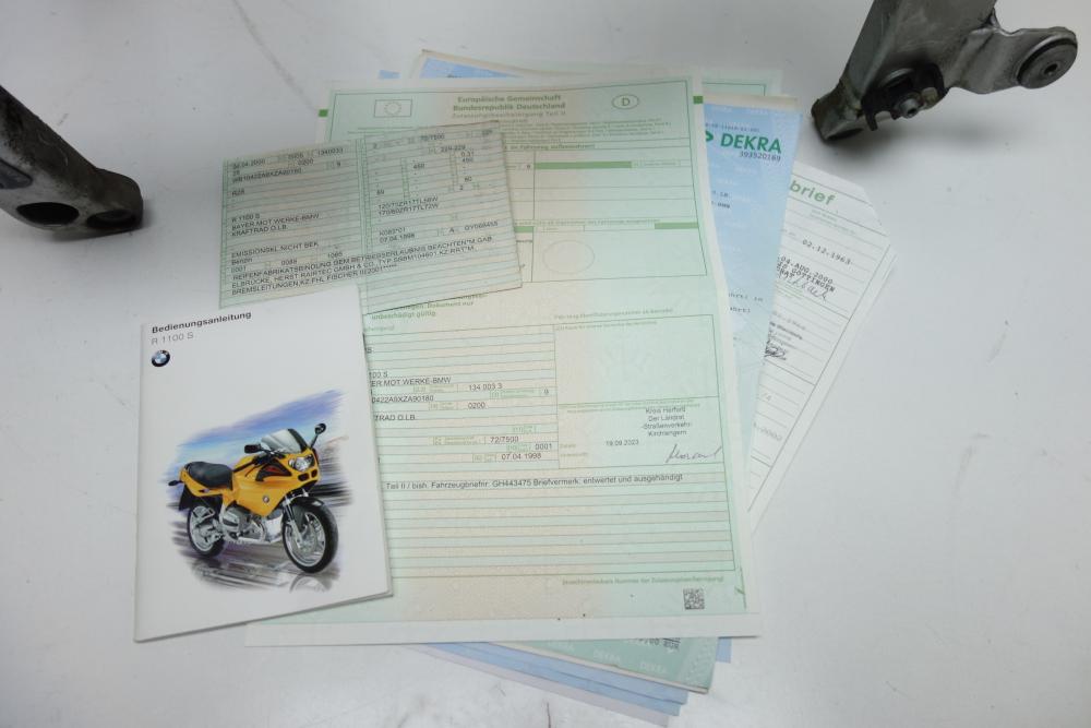 BMW R1100S R 1100 S Rahmen Frame Papiere