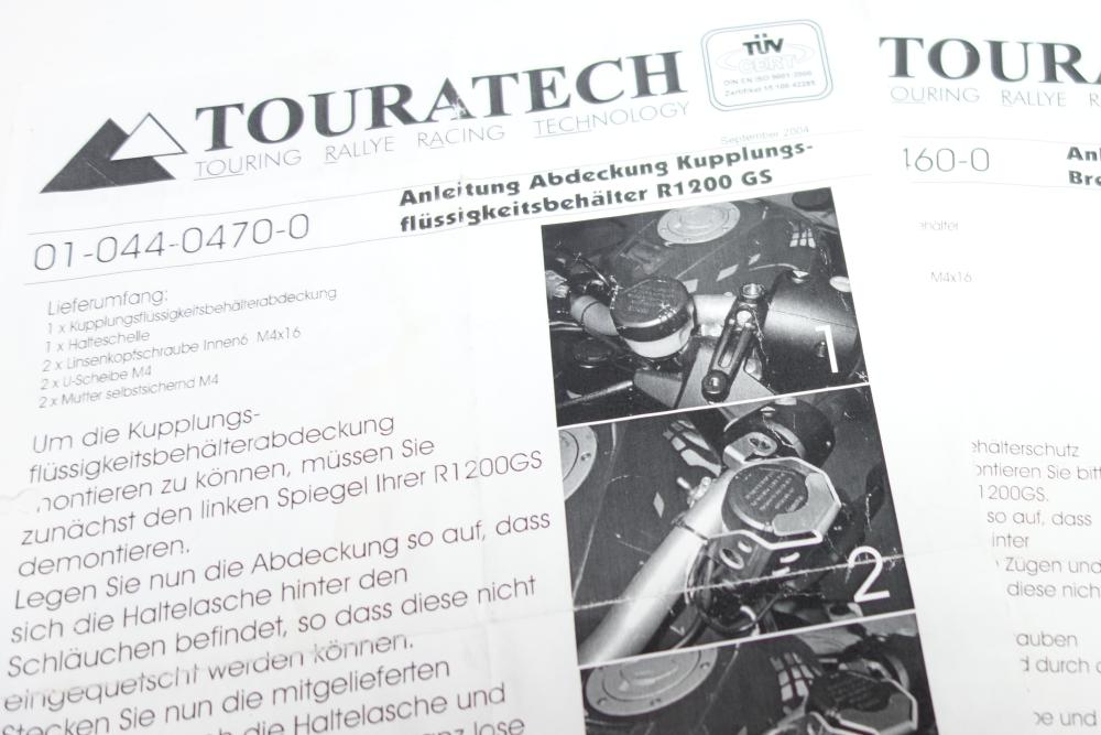 BMW R1200GS Touratech ALU Abdeckung Brems Kupplungsbehälter