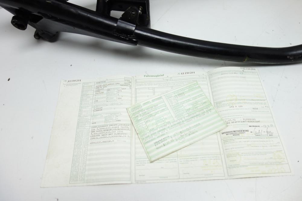 BMW R100RS R 100 RS Rahmen Frame Papiere