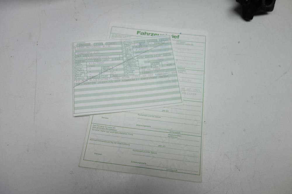 Preview: Kawasaki KZ 250 Rahmen Frame Papiere 2. Hand