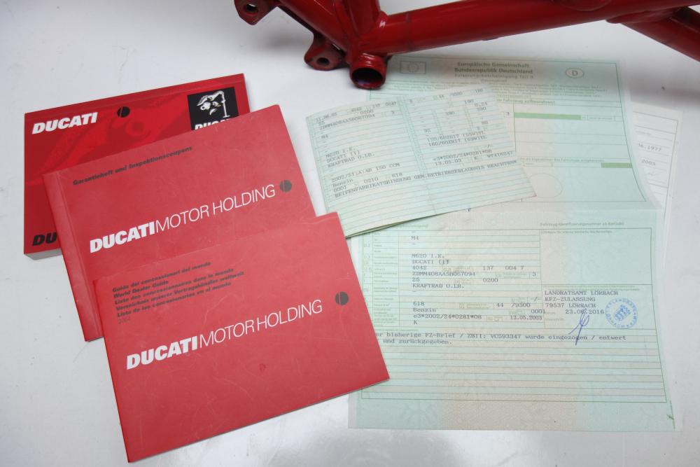 Preview: Ducati Monster 620 Rahmen Frame Papiere Documents