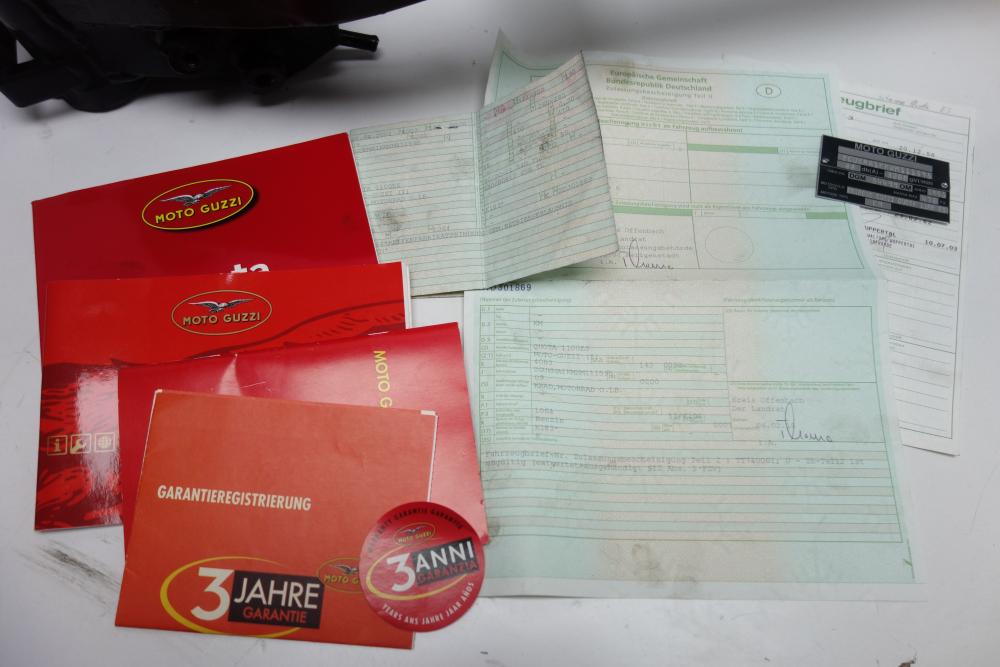 Moto Guzzi Quota 1100 Rahmen Frame Papiere Documents