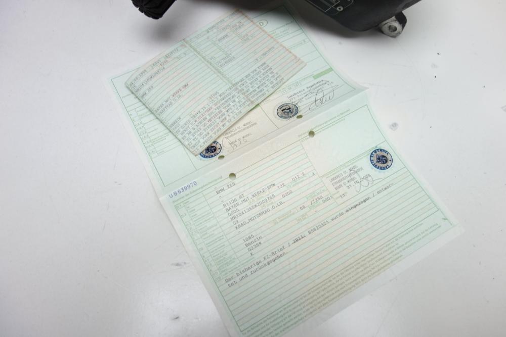 Preview: BMW R 1100 RT R1100RT Rahmen Frame Papiere
