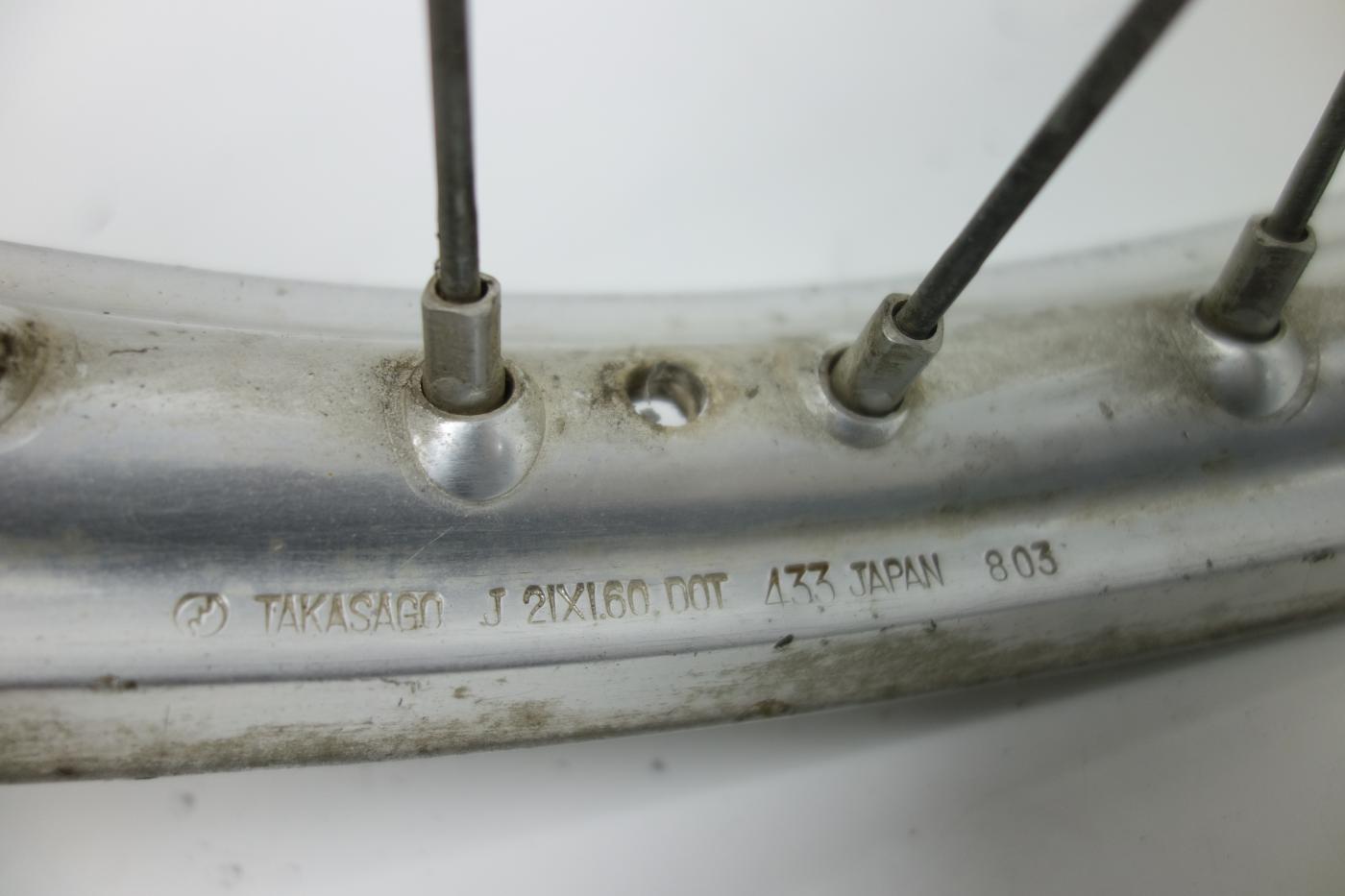 Husqvarna 450 TE Takasago Exel Felge vorne 21x1,60 Speichenfelge