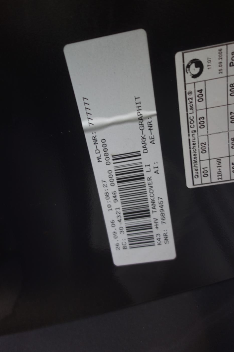 BMW K1200R K 1200 R Tankverkleidung Tankcover