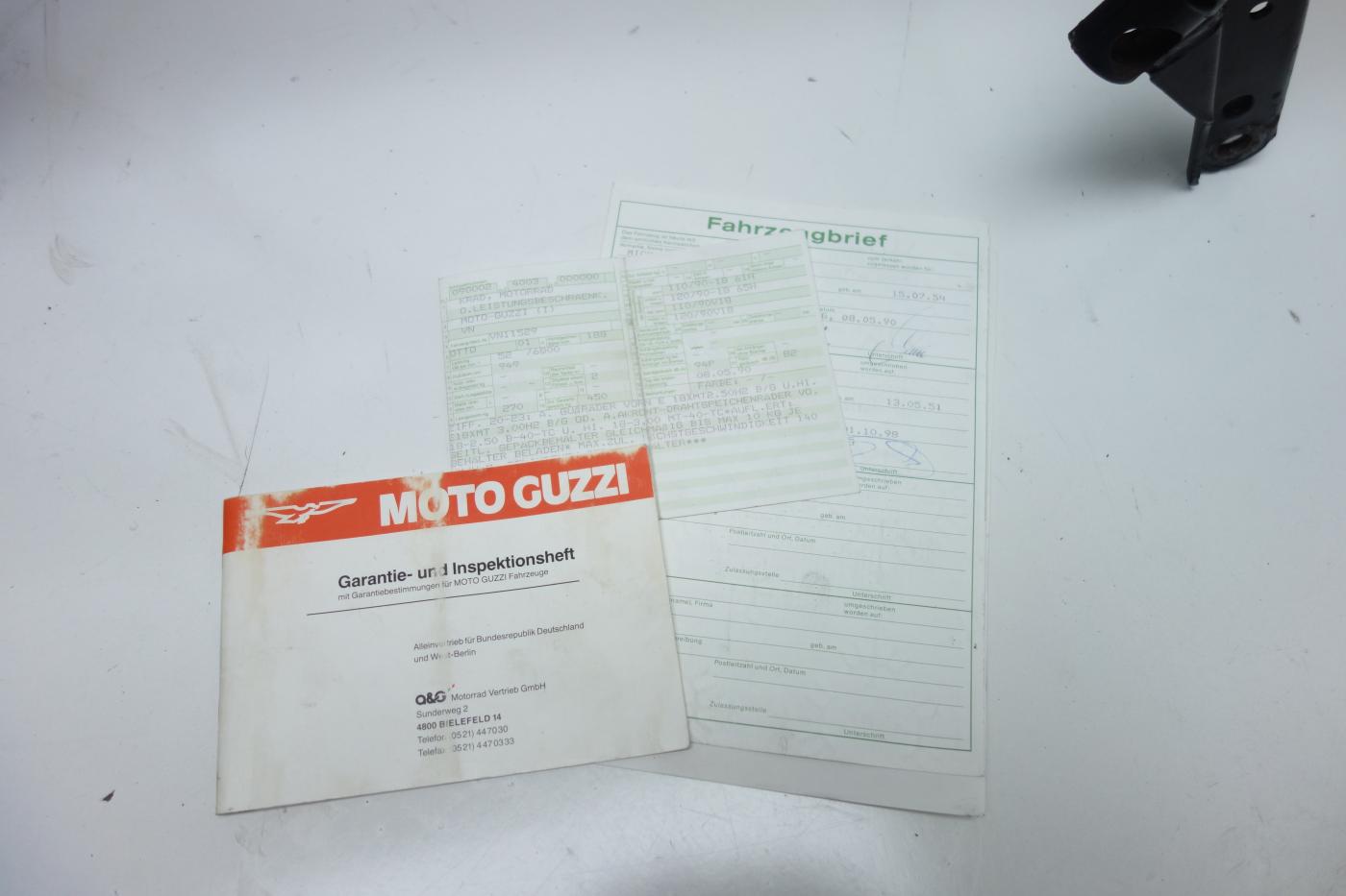 Moto Guzzi 1000 SP Rahmen Papiere