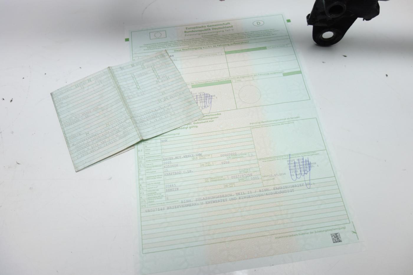 BMW R65LS R 65 LS Rahmen Frame Papiere TÜV 03/27